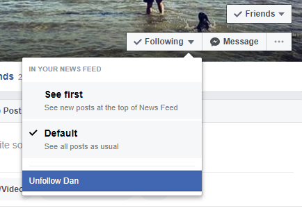 Unfollow Facebook